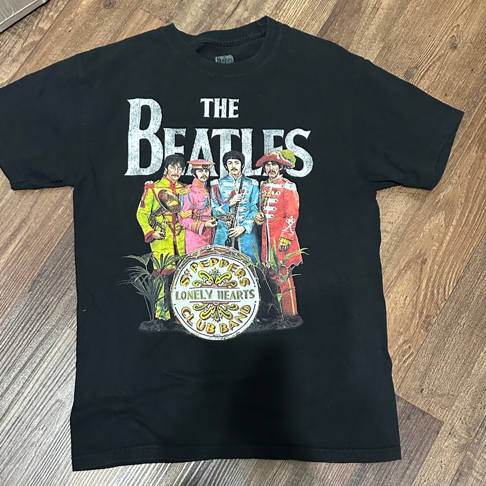 The Beatles Black Short Sleeve Tee